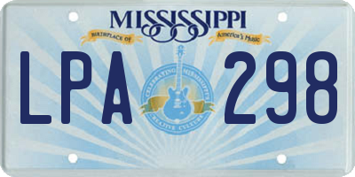 MS license plate LPA298