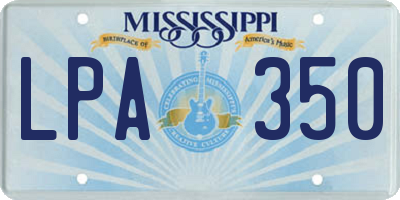 MS license plate LPA350