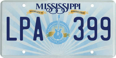 MS license plate LPA399