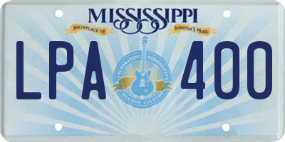 MS license plate LPA400