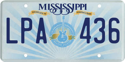 MS license plate LPA436