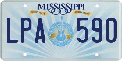 MS license plate LPA590