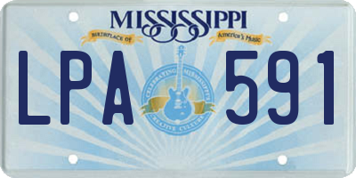 MS license plate LPA591