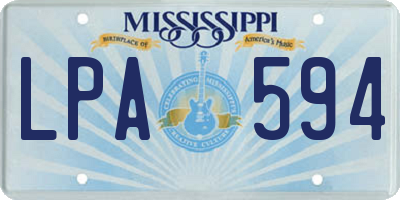 MS license plate LPA594