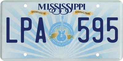 MS license plate LPA595
