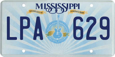 MS license plate LPA629