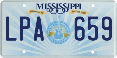 MS license plate LPA659