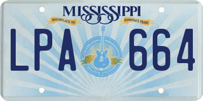 MS license plate LPA664