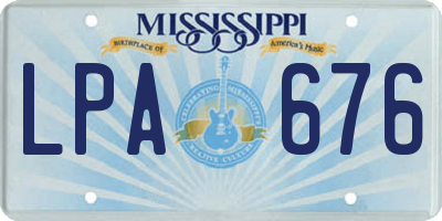 MS license plate LPA676
