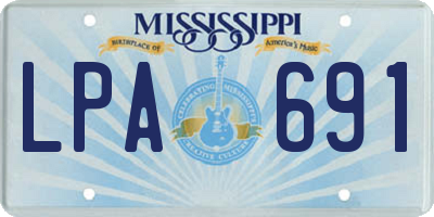 MS license plate LPA691