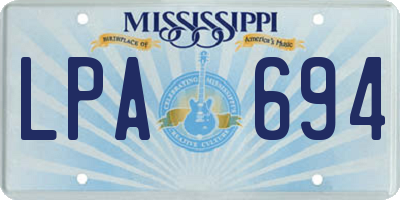 MS license plate LPA694