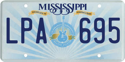 MS license plate LPA695