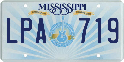 MS license plate LPA719