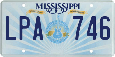 MS license plate LPA746