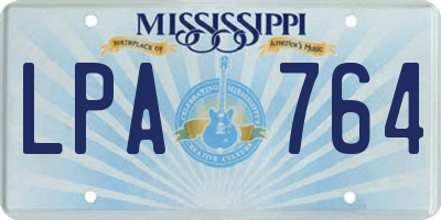 MS license plate LPA764