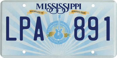 MS license plate LPA891