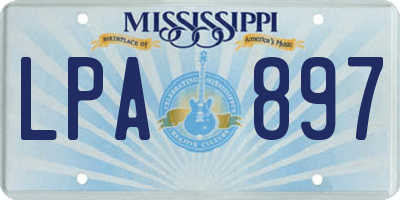 MS license plate LPA897