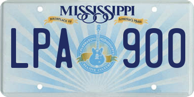 MS license plate LPA900