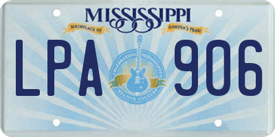 MS license plate LPA906