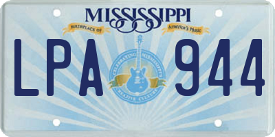 MS license plate LPA944