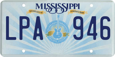 MS license plate LPA946