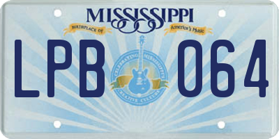 MS license plate LPB064
