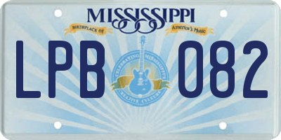MS license plate LPB082