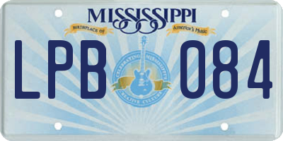 MS license plate LPB084