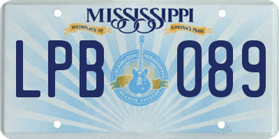 MS license plate LPB089