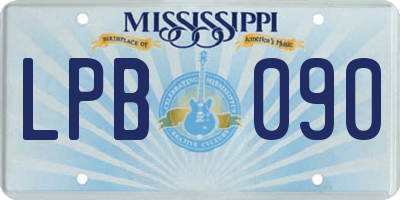MS license plate LPB090