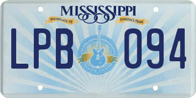 MS license plate LPB094