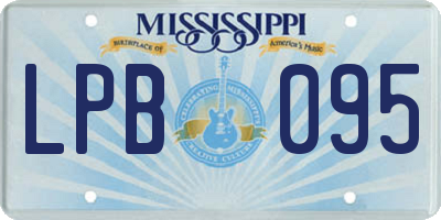 MS license plate LPB095