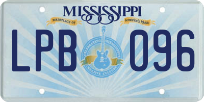 MS license plate LPB096