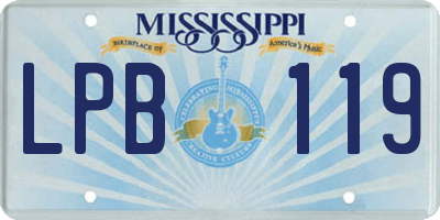 MS license plate LPB119