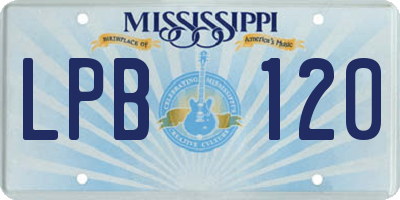 MS license plate LPB120