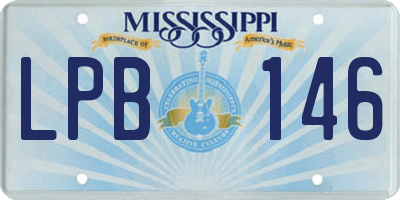 MS license plate LPB146