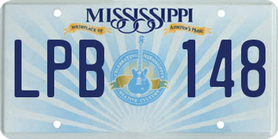 MS license plate LPB148