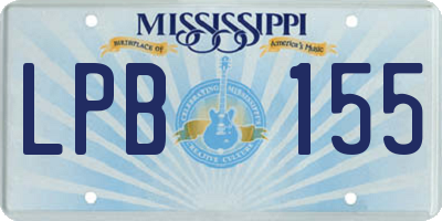 MS license plate LPB155