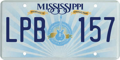 MS license plate LPB157