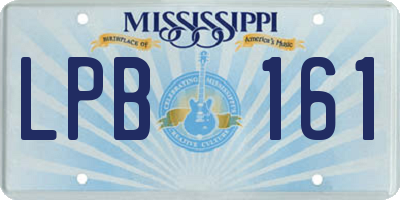 MS license plate LPB161