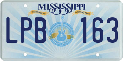 MS license plate LPB163