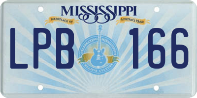 MS license plate LPB166