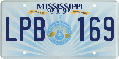 MS license plate LPB169