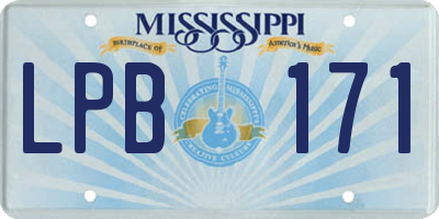 MS license plate LPB171