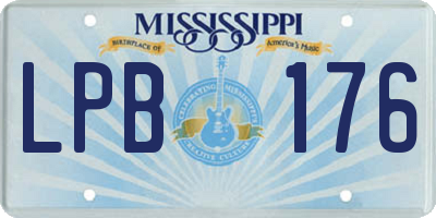 MS license plate LPB176