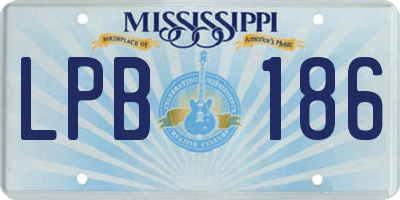MS license plate LPB186