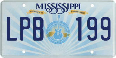 MS license plate LPB199