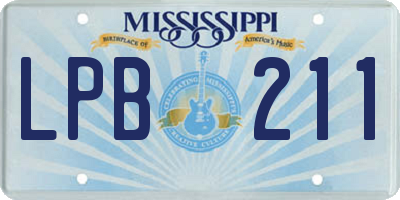 MS license plate LPB211