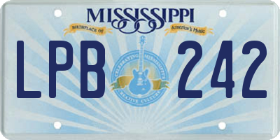 MS license plate LPB242