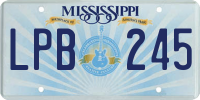 MS license plate LPB245